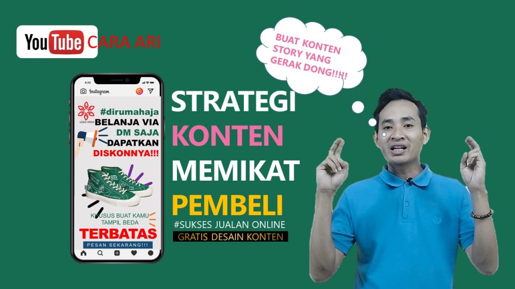 Konten promosi di media sosial pedagang Kediri